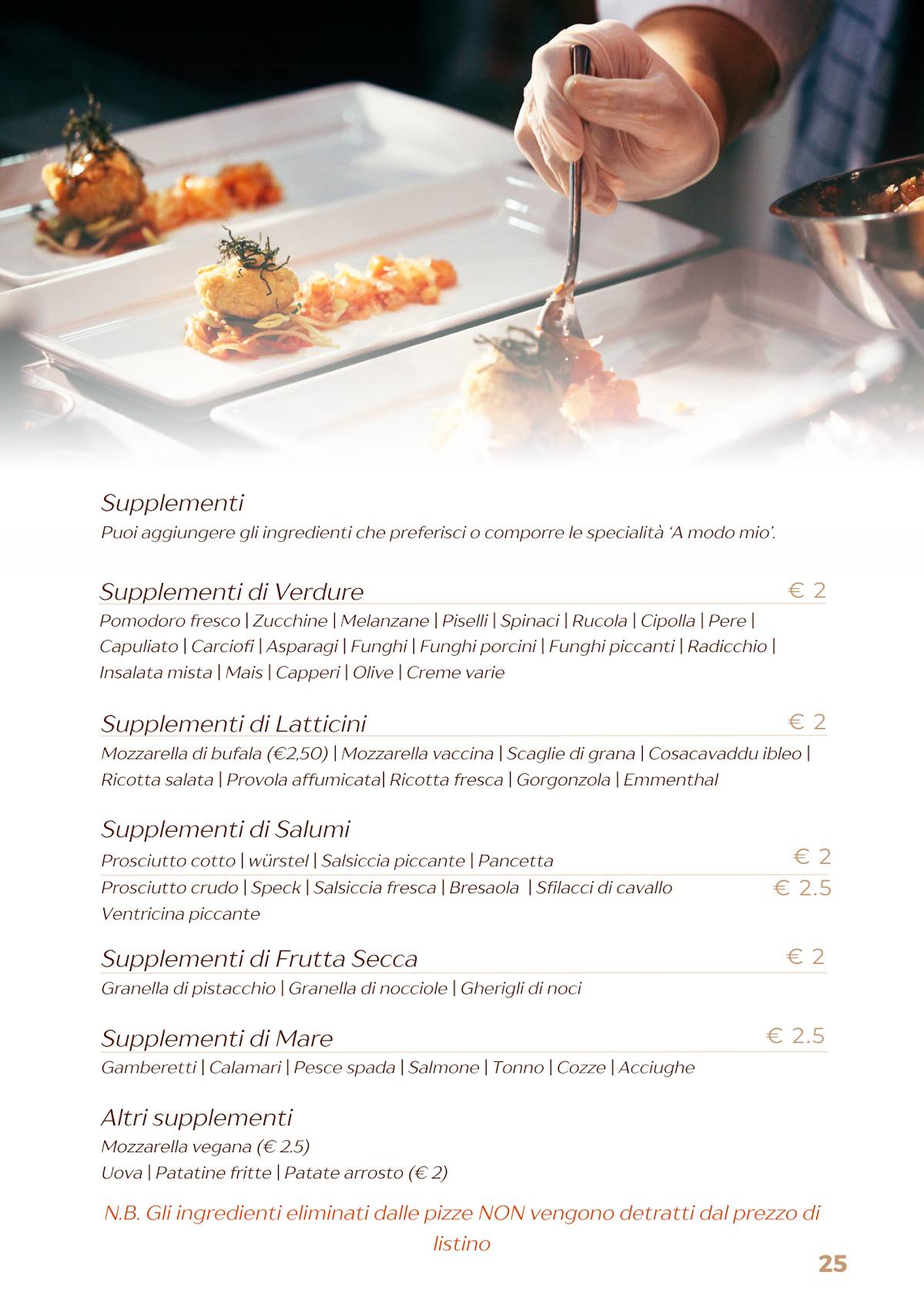 Menu di Bar Savini - Bar Pasticceria Ristorante Pizzeria Gelateria 