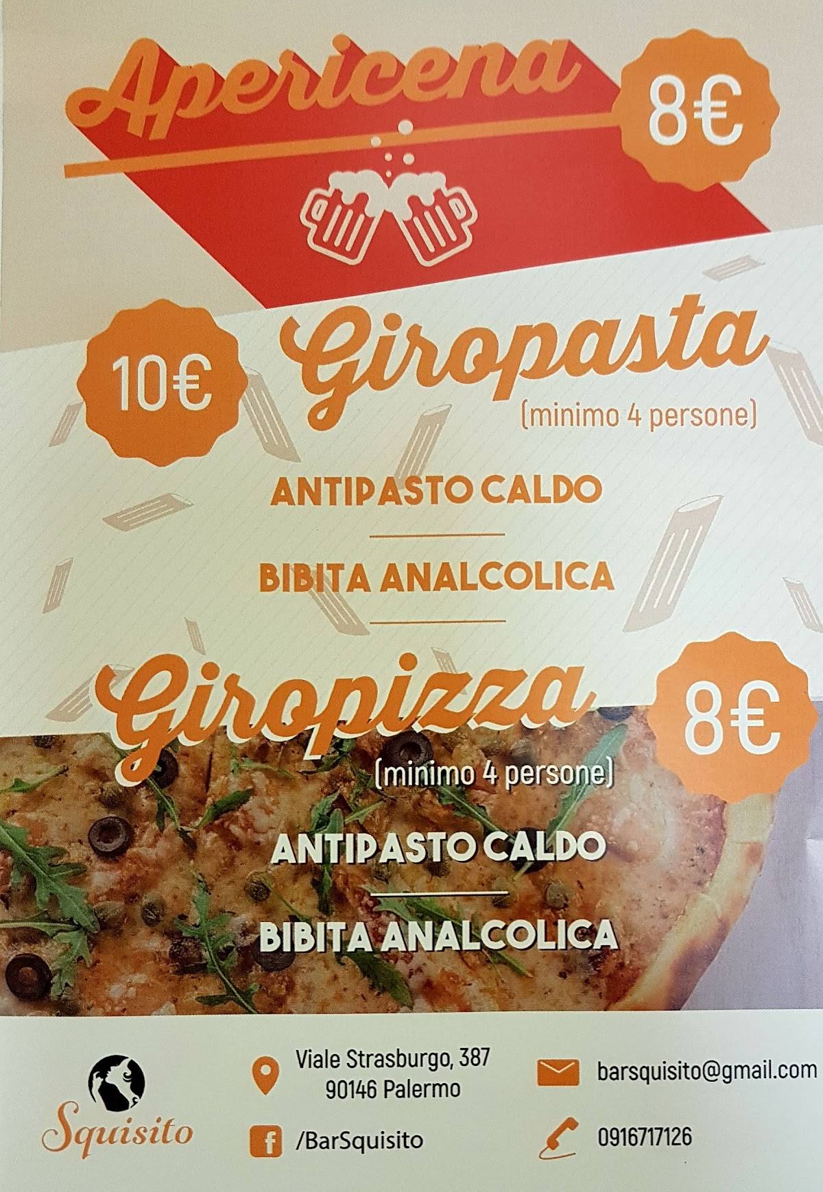 Menu di Bar Squisito 