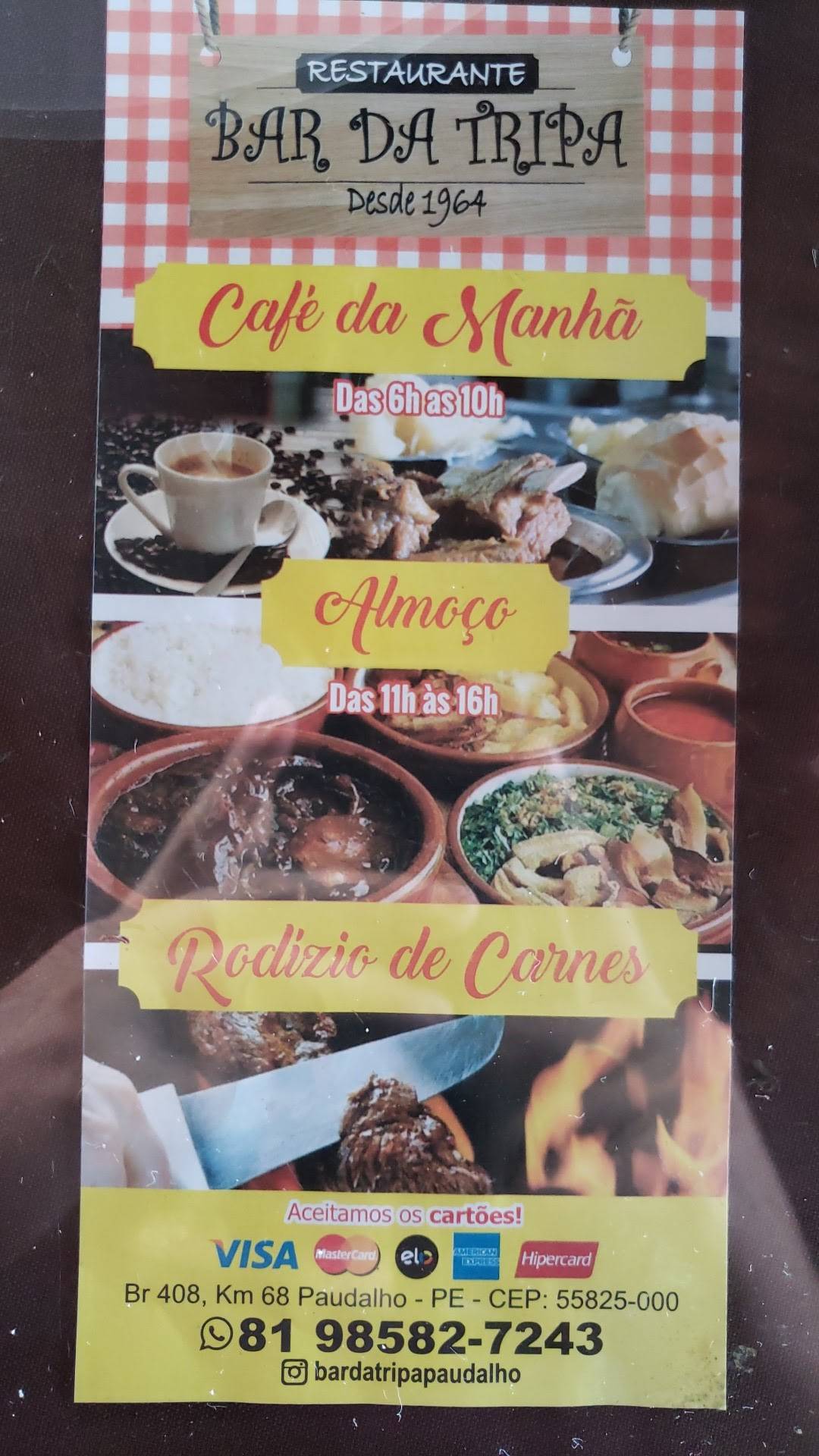 Bar da Tripa cardápio