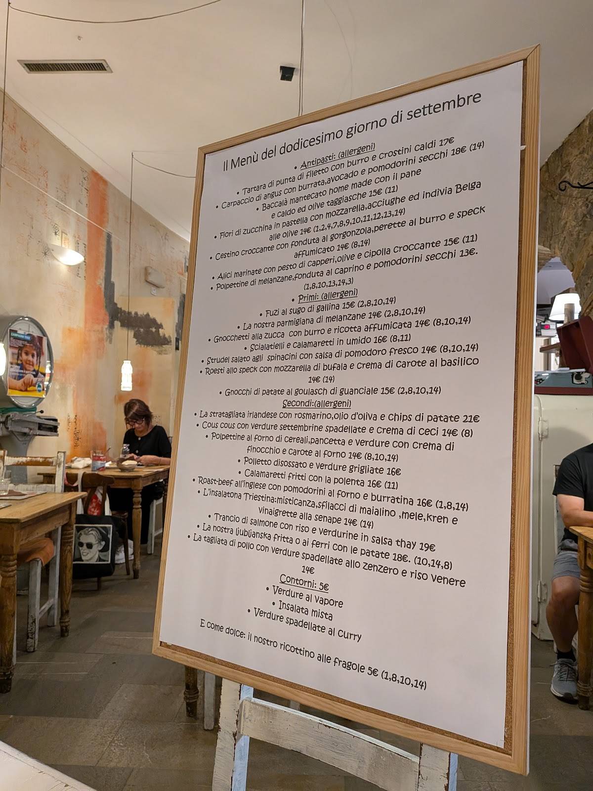 Menu di Baracca E Burattini Trieste 