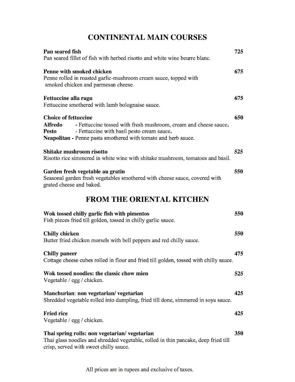 Baradari at Fateh Garh menu