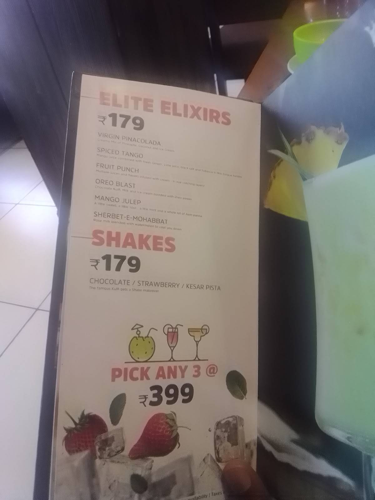Barbeque Nation - Jaipur - MI Road menu