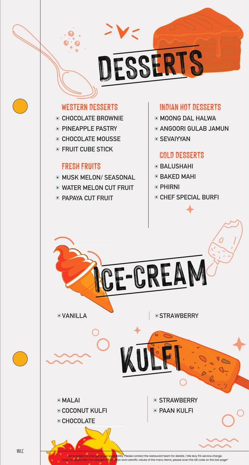 Barbeque Nation- Southern Park Mall, Saket menu