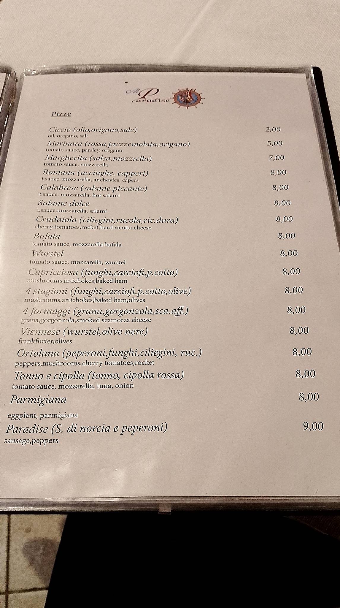 Menu di Al Paradise 