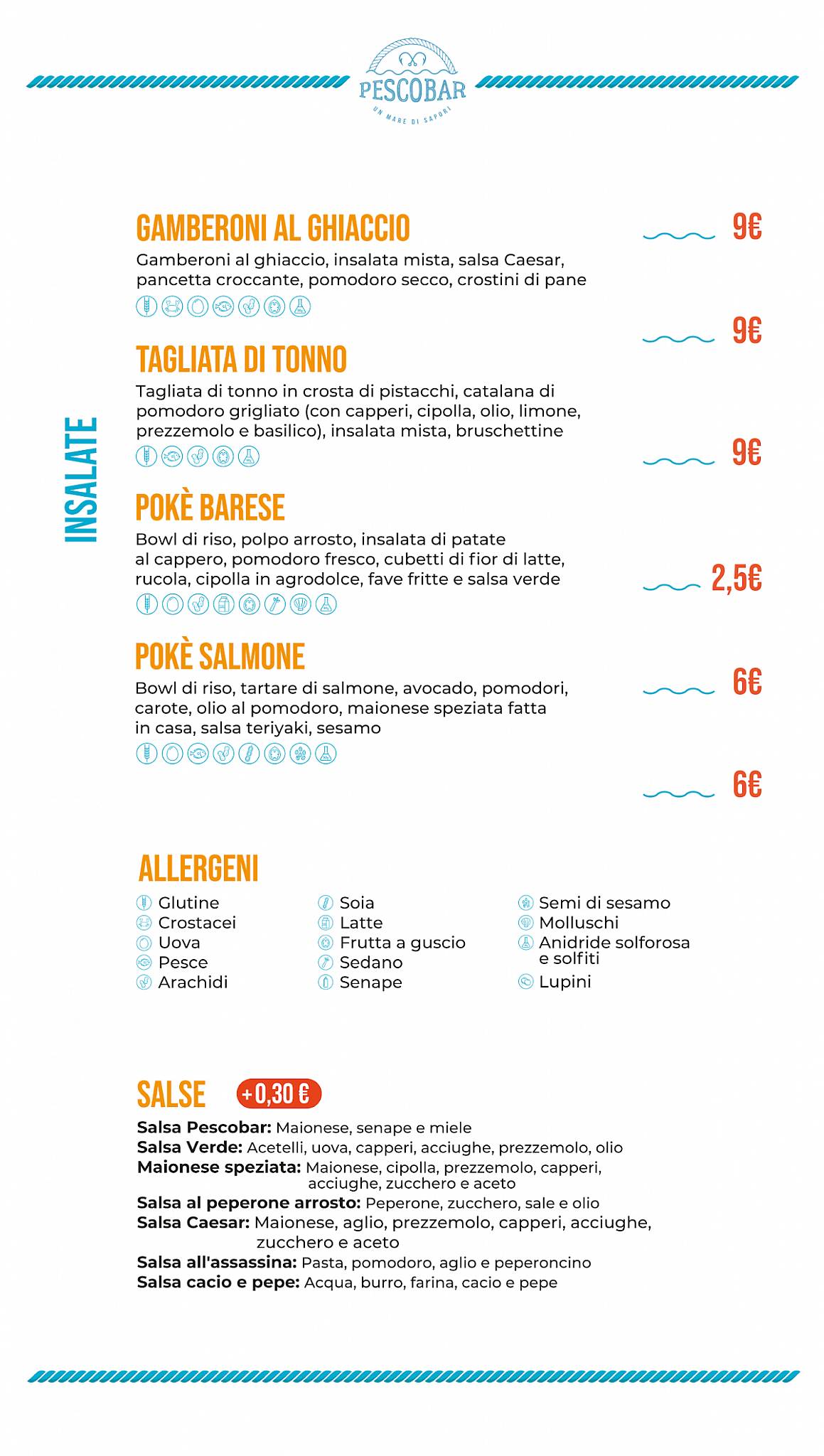Menu di Pescobar 