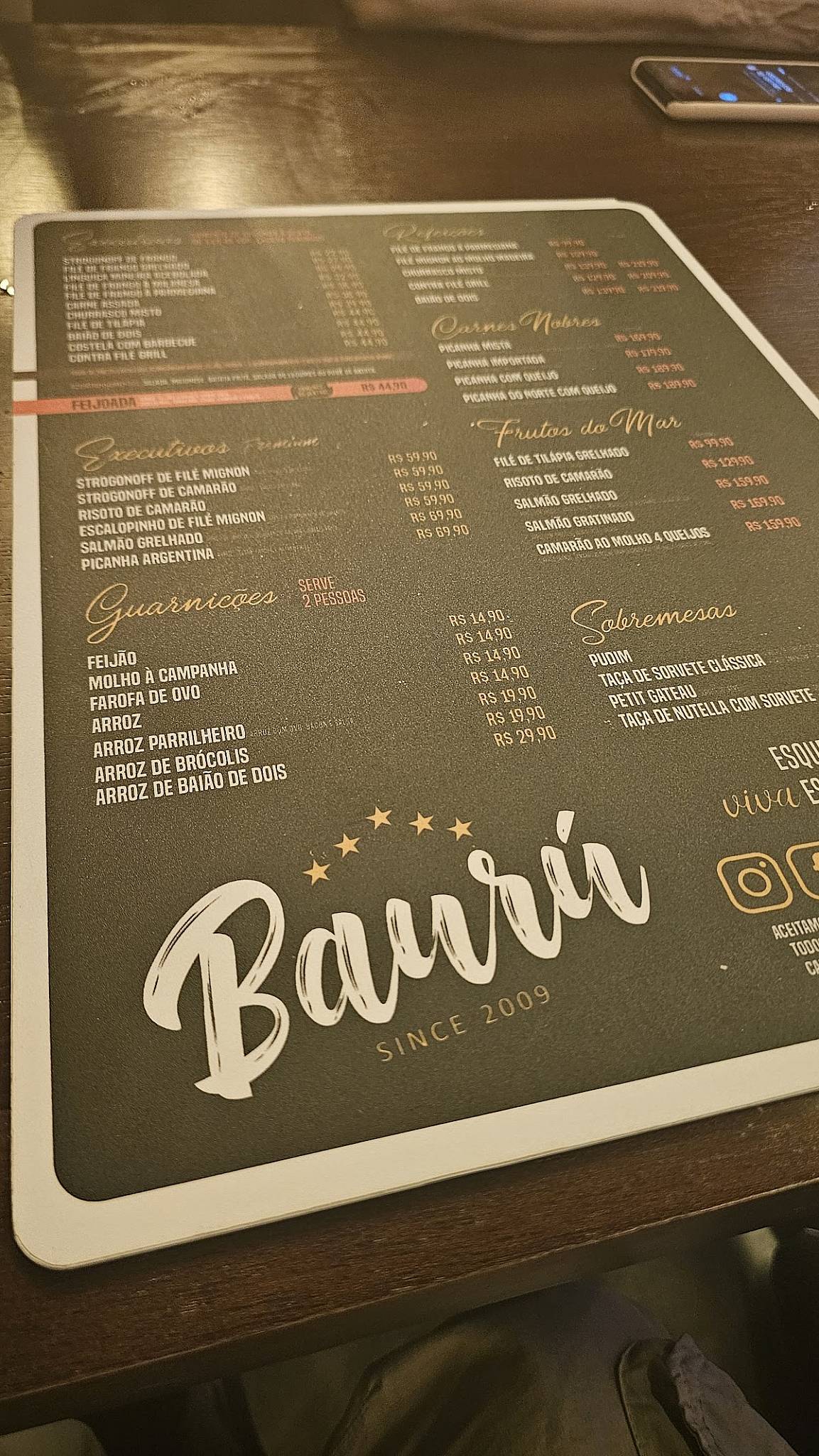 Bauru freguesia cardápio