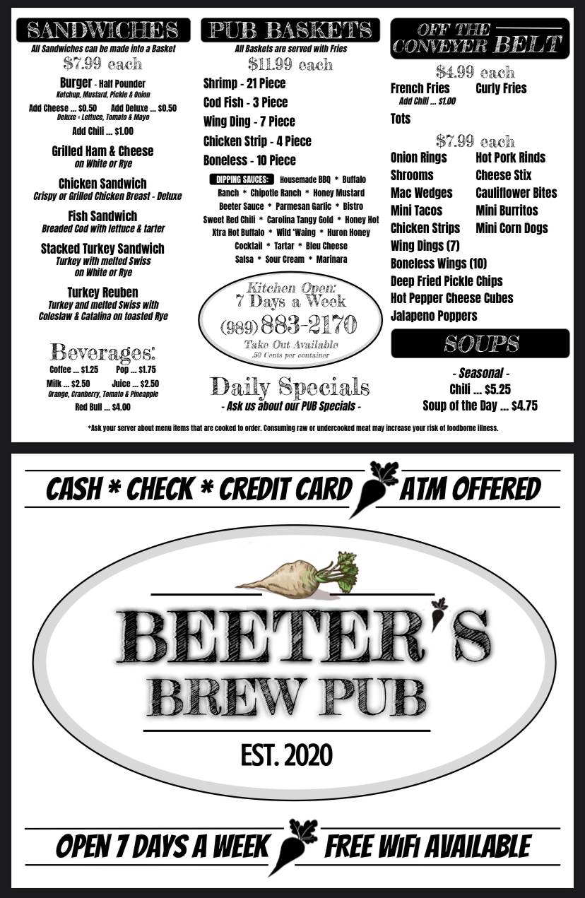 menu-at-beeters-brew-pub-sebewaing