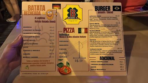 Bejoca Restaurante Batata Recheada cardápio