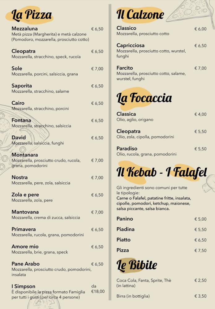 Menu di Cleopatra 