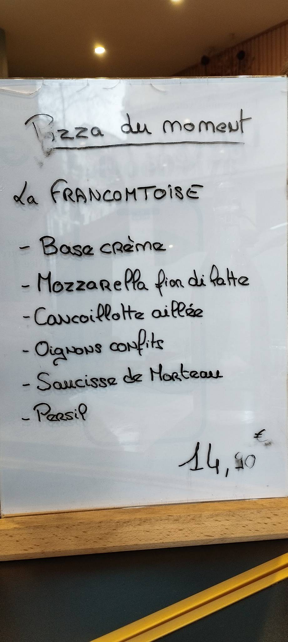 Menu de Beluzza