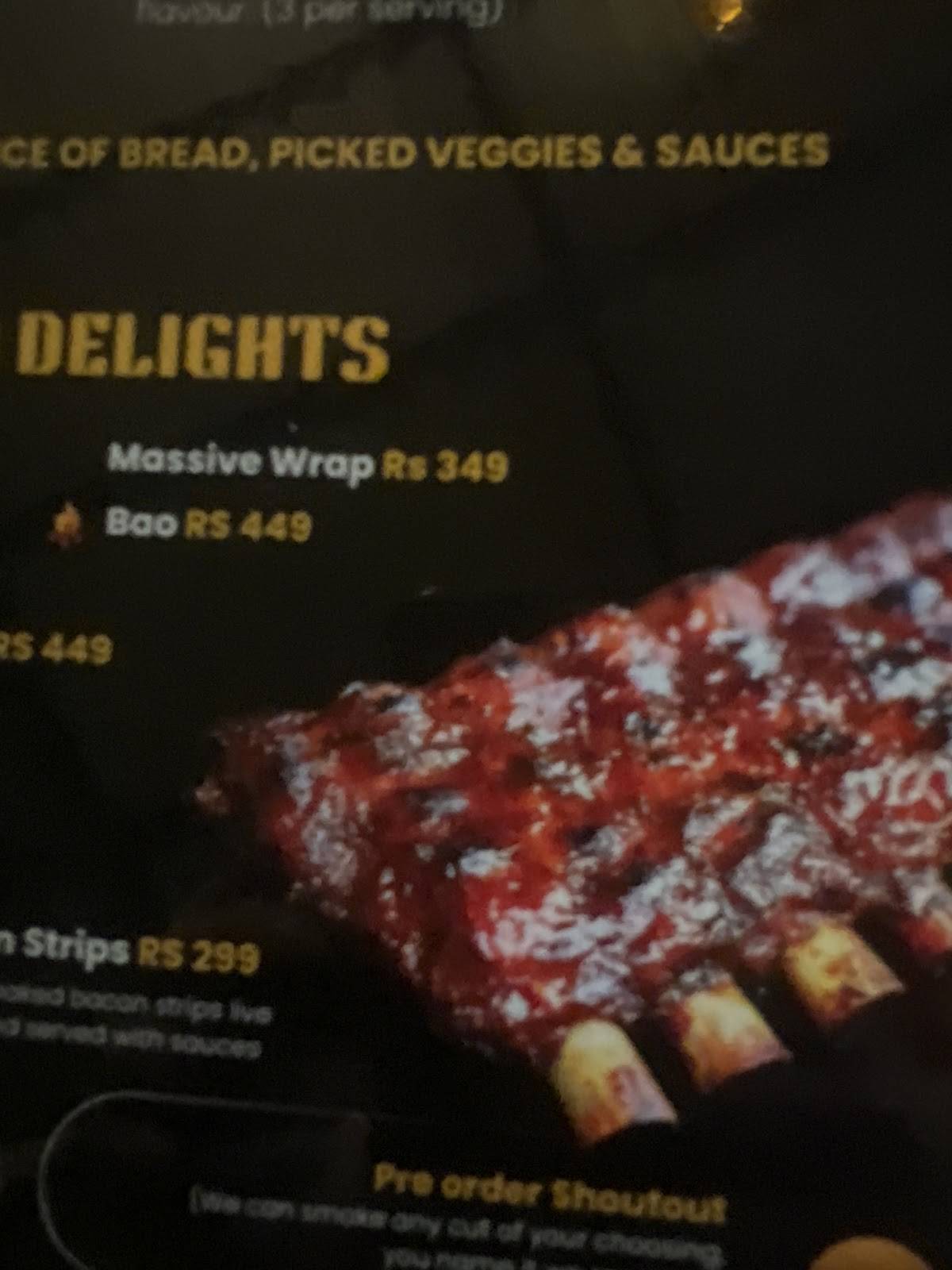 The Smoke Meister menu