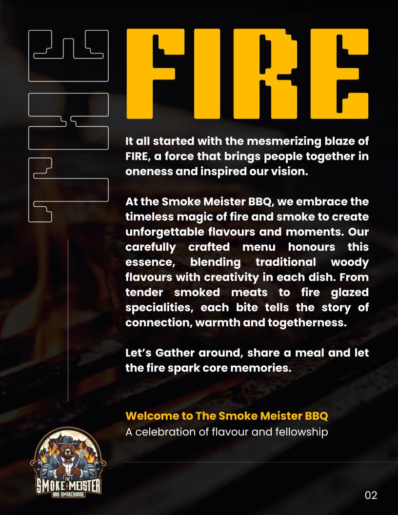 The Smoke Meister menu