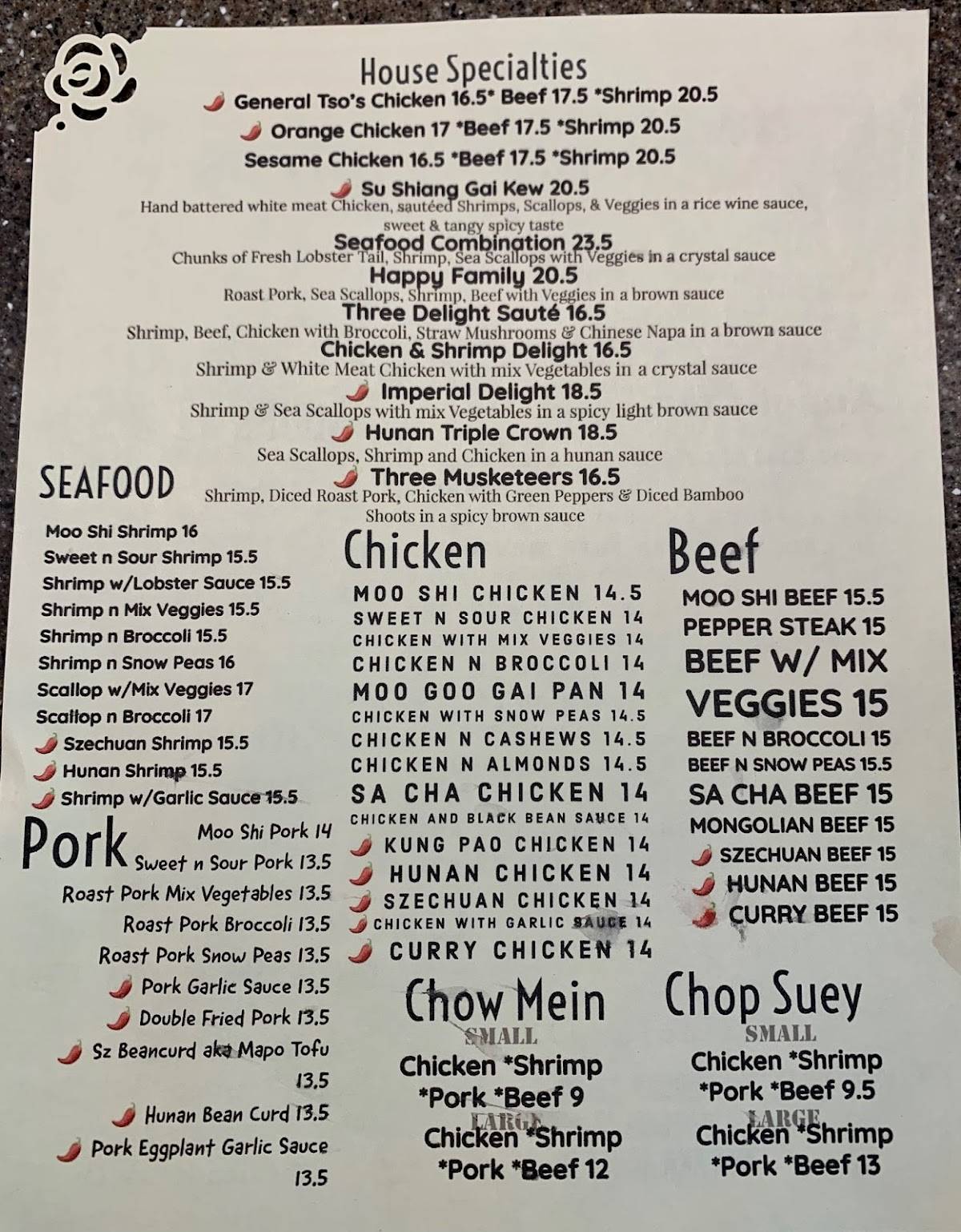 Menu at china express restaurant bethany beach coastal hwy 8