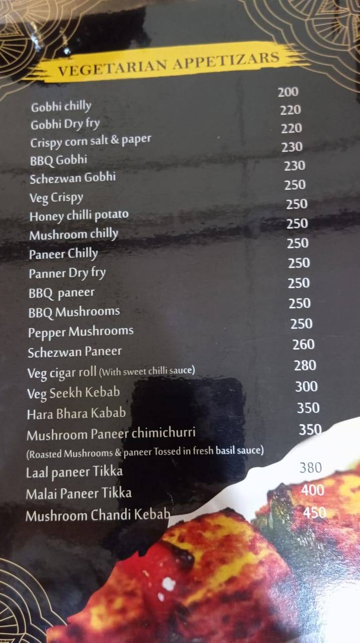 Shetty's Kitchen family restaurant menu