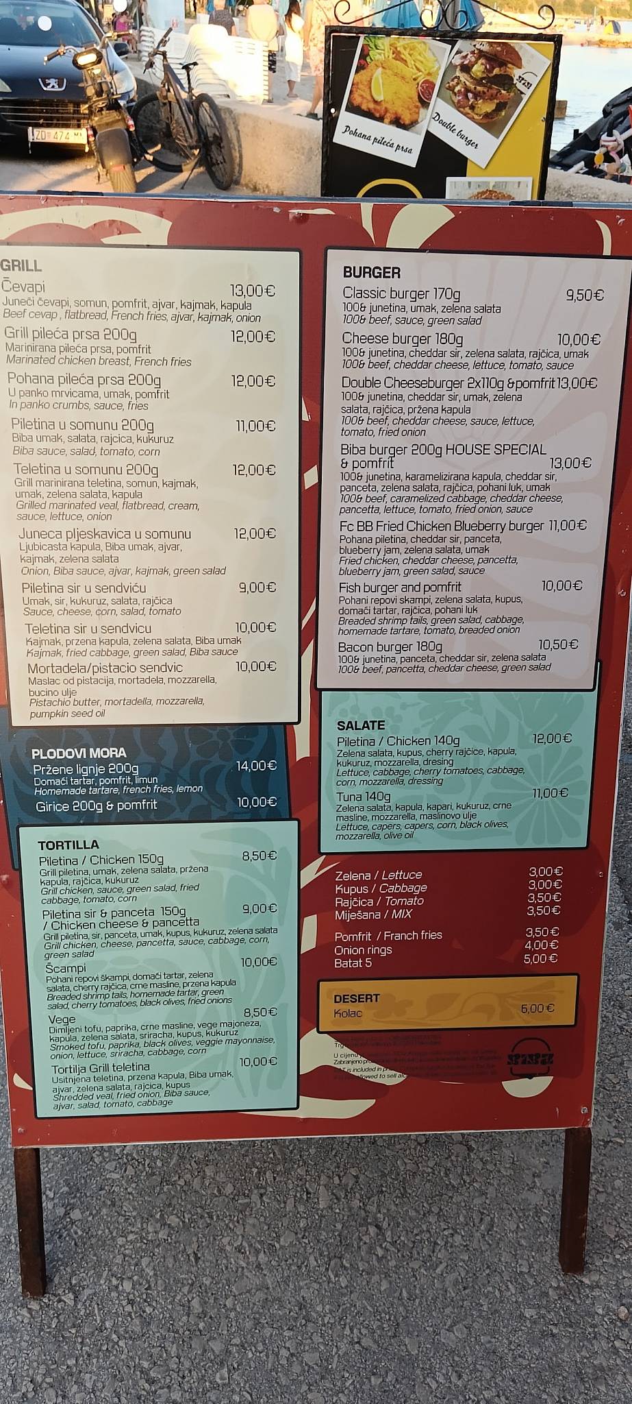 Menu di Biba 