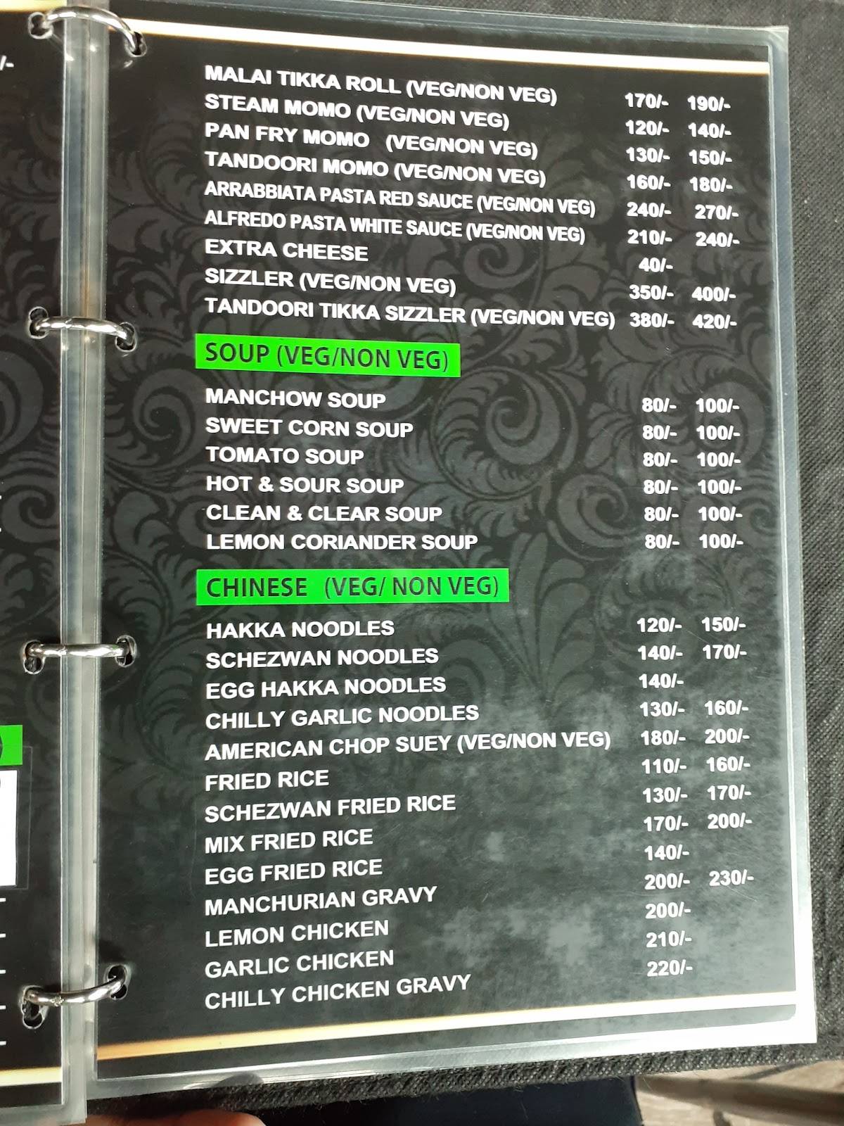 Big Bigway Restaurant and Bar menu