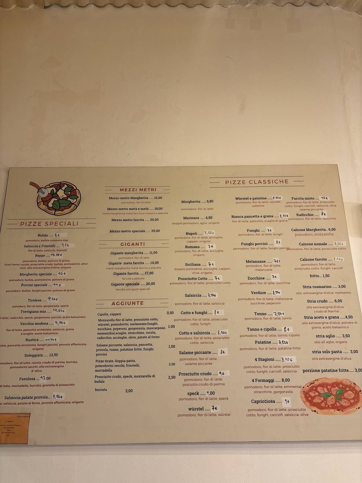 Menu di Binario del gusto 