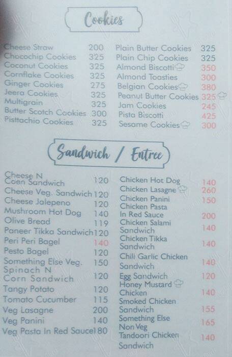 Binge Bakery & More menu
