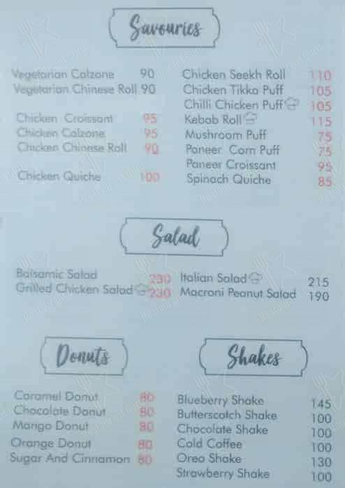 Binge Bakery & More menu