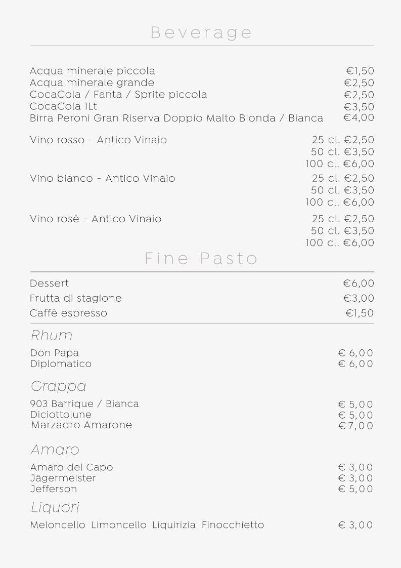 Menu di Boccalà - Brigata di Mare 