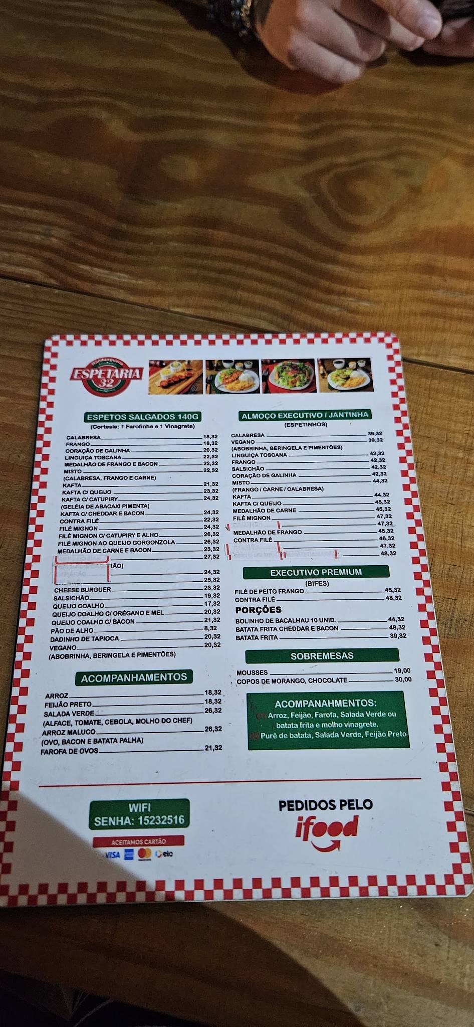 Espetaria 32 cardápio