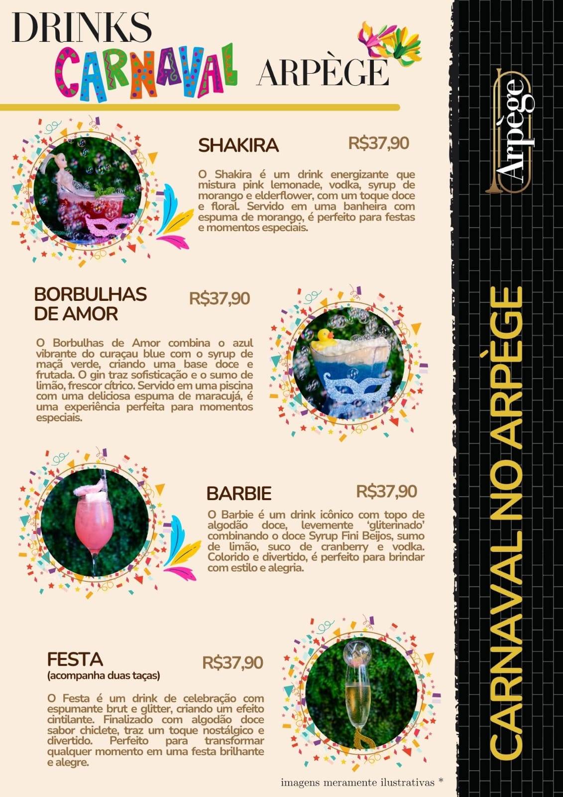 Arpège Bar cardápio