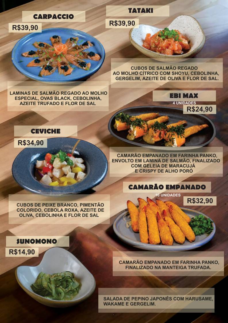 Made In Japan Espaço Gastronômico cardápio