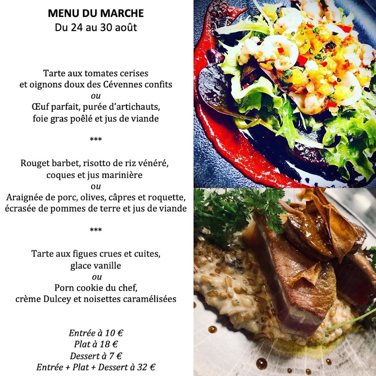 Menu de Brasserie le BG