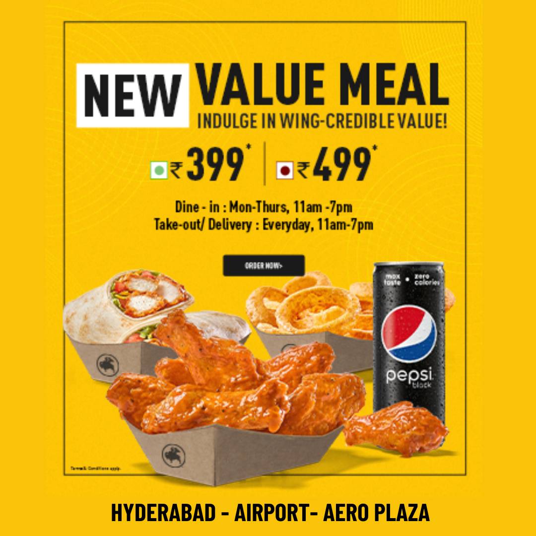 Buffalo Wild Wings (BWW Hyderabad Airport) menu
