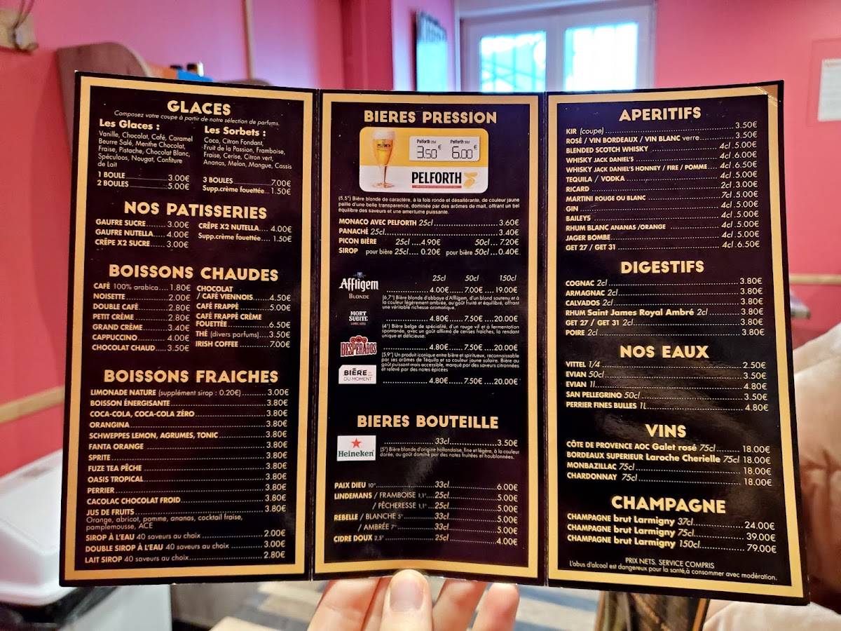 Menu de Burger Café Dagniaux
