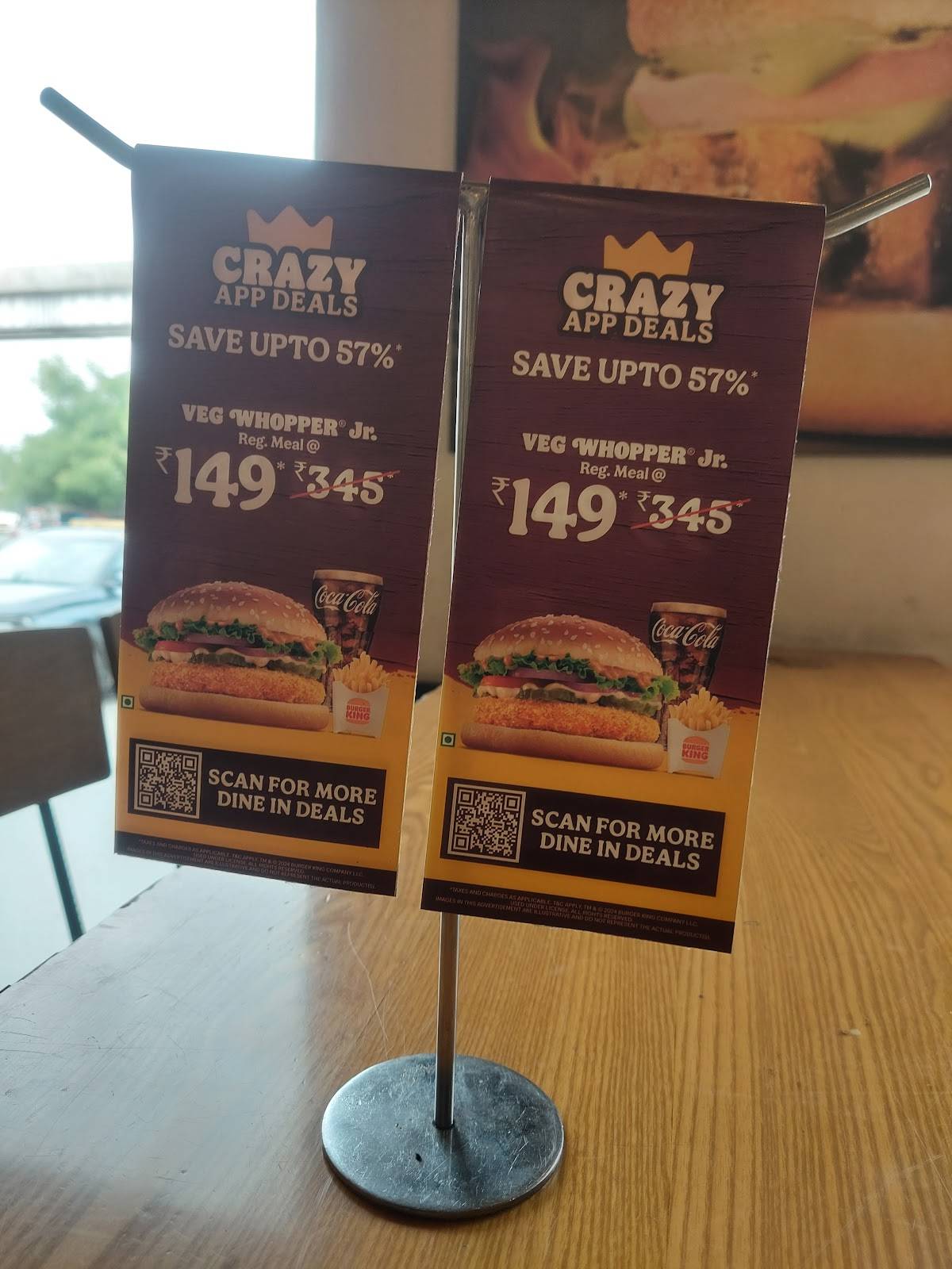 Burger King menu