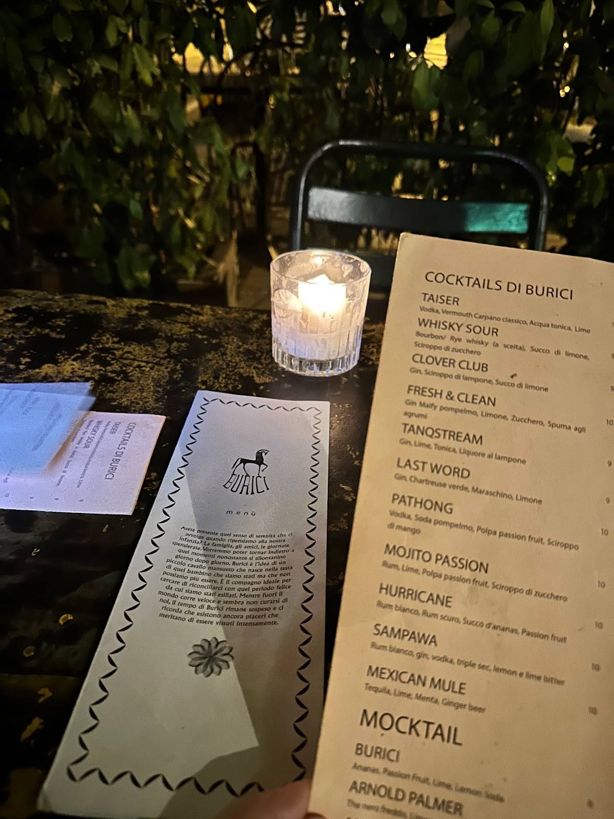 Menu di Burici 