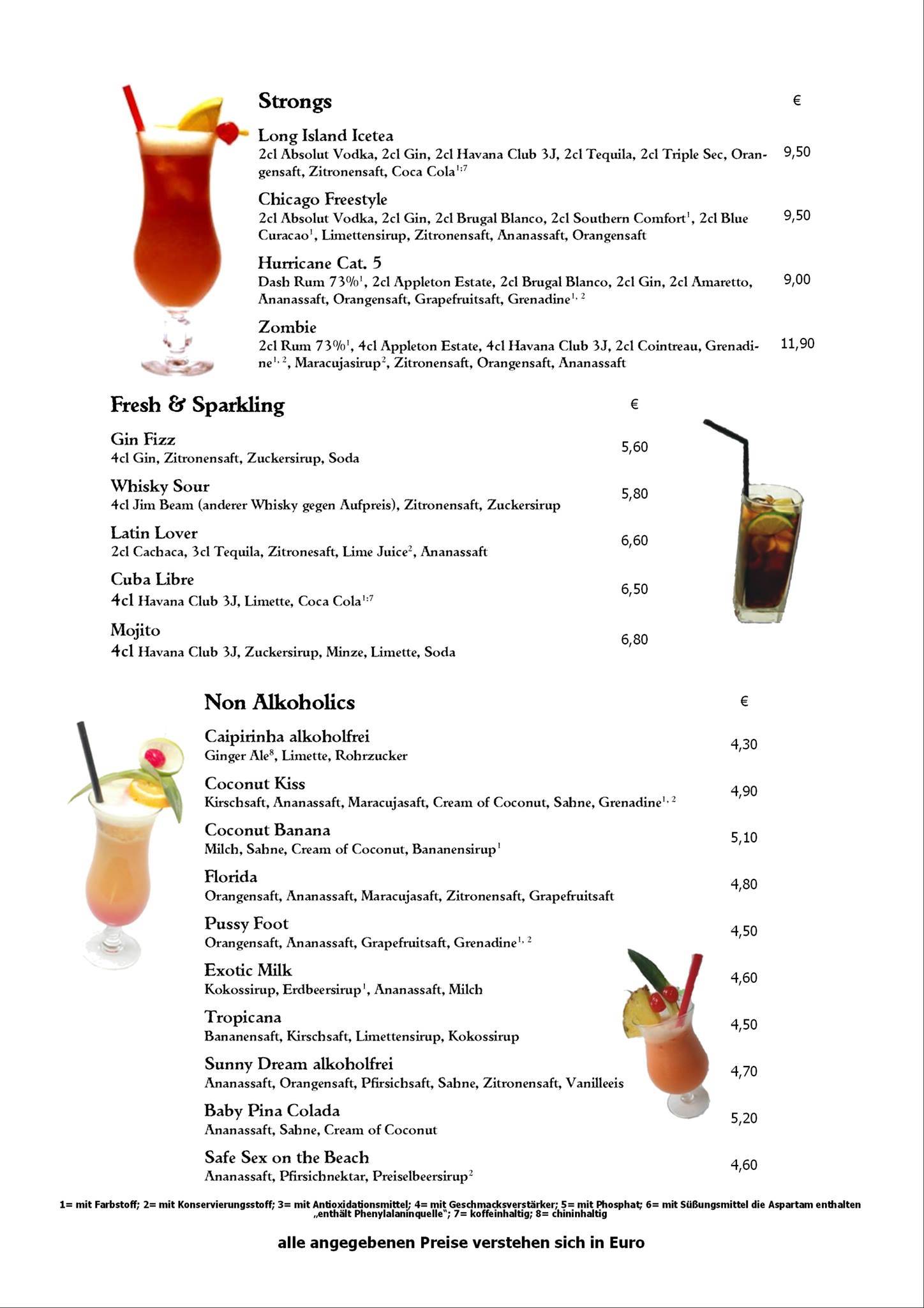 Menu de Butler's Café - Restaurant - Bar