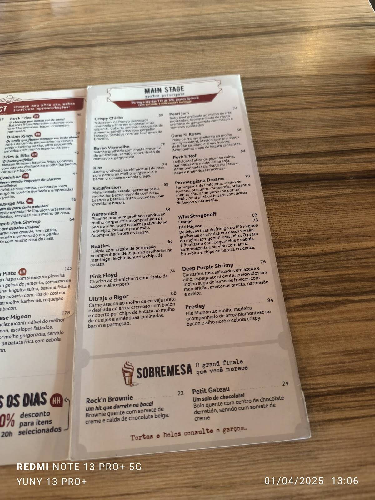By Rock Steakhouse cardápio