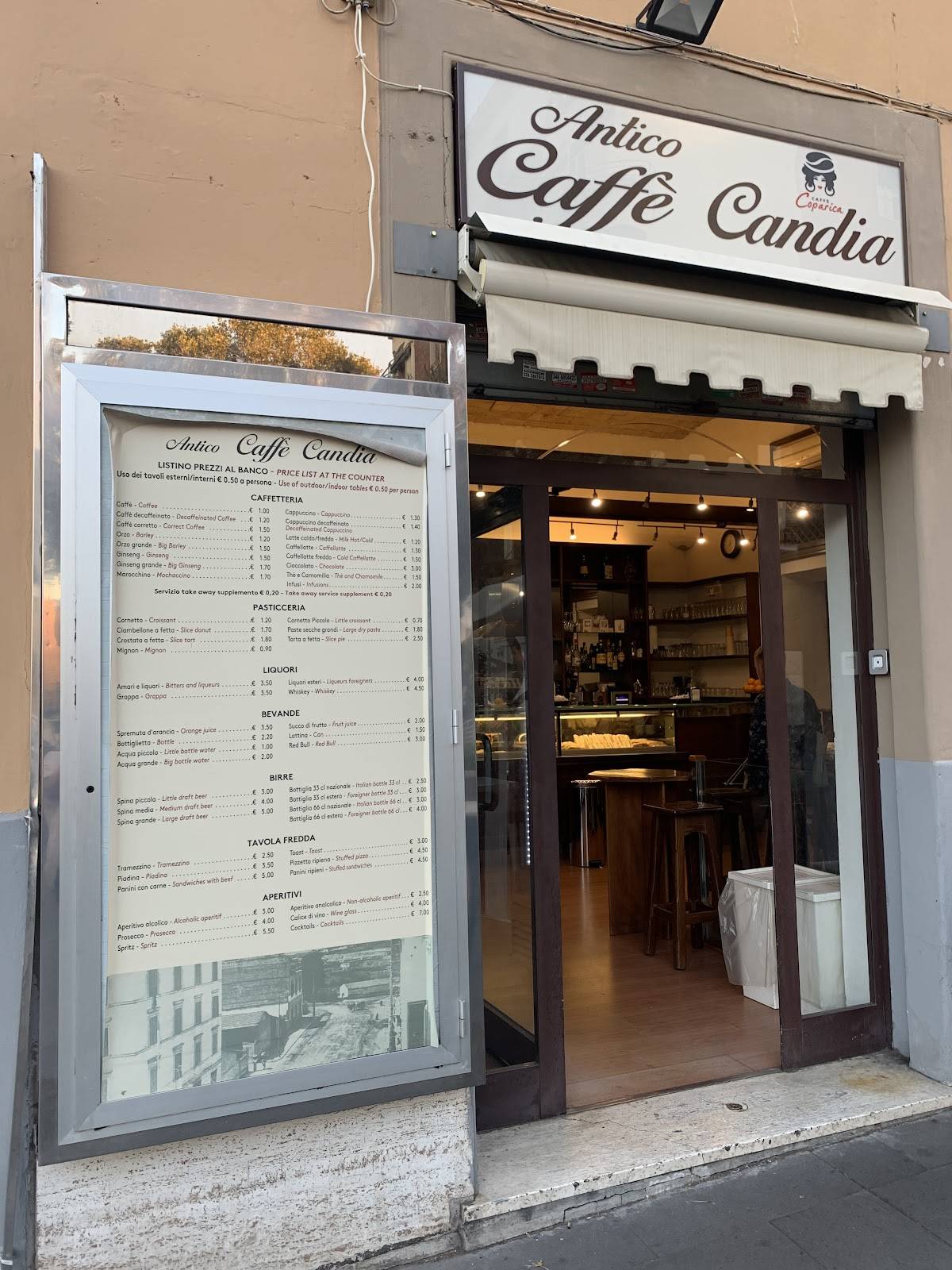 Menu di Antico Caffè Candia 
