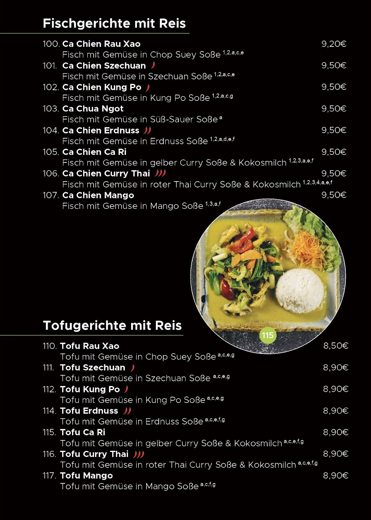 Menu de Asia Wok