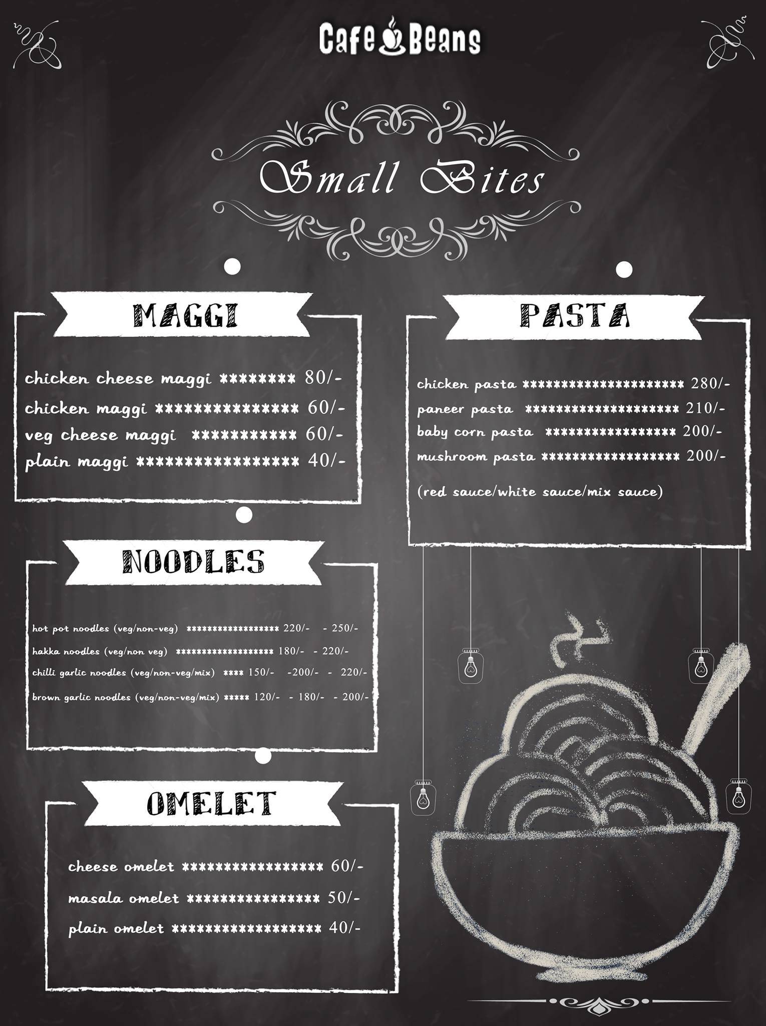 Cafe Beans menu