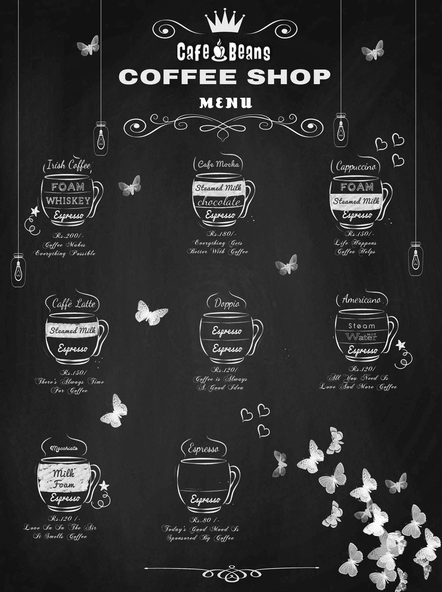 Cafe Beans menu