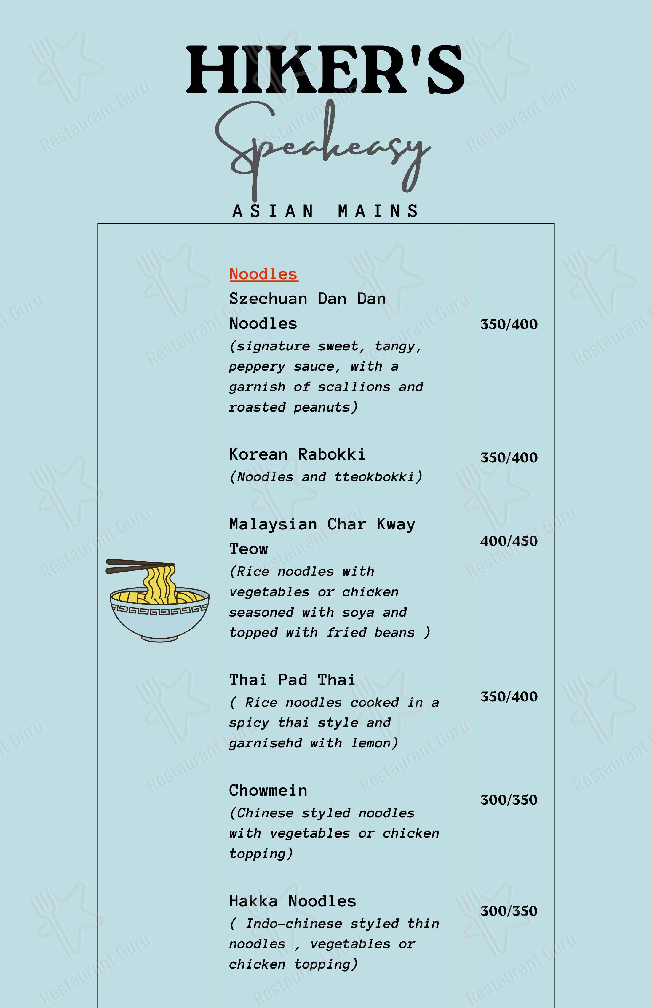 The Coy's cafe in Palampur - Основное меню