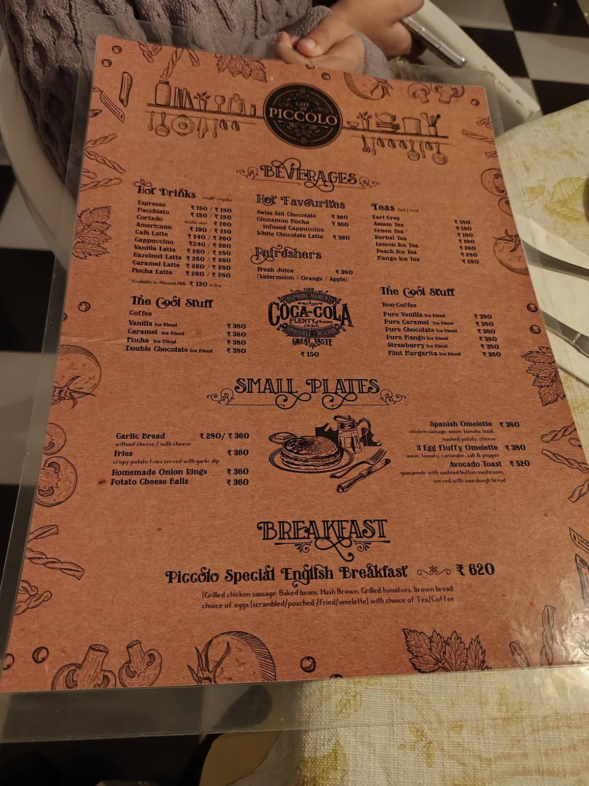 Café De Piccolo menu