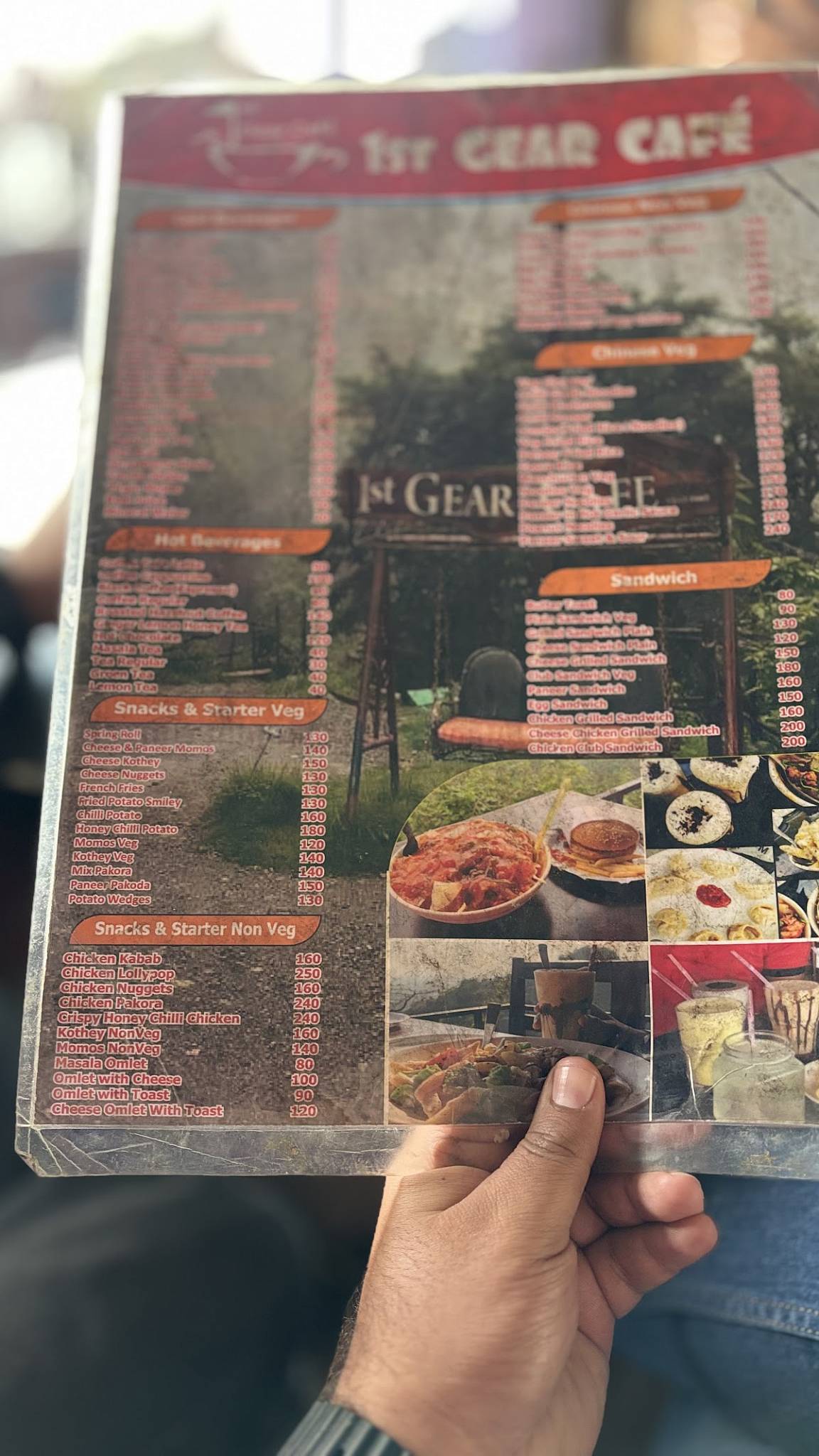 First Gear Cafe menu