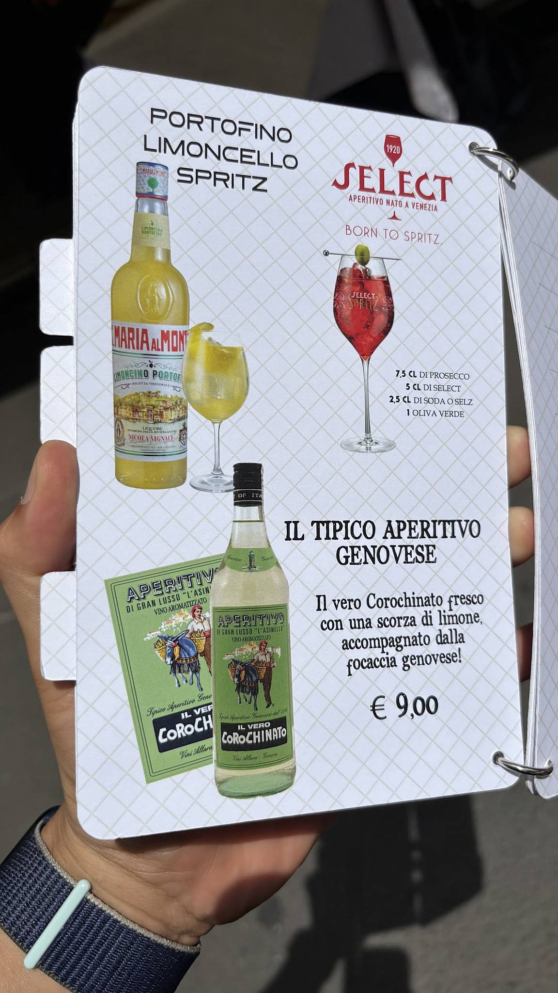 Menu di HB 1969 Genova 