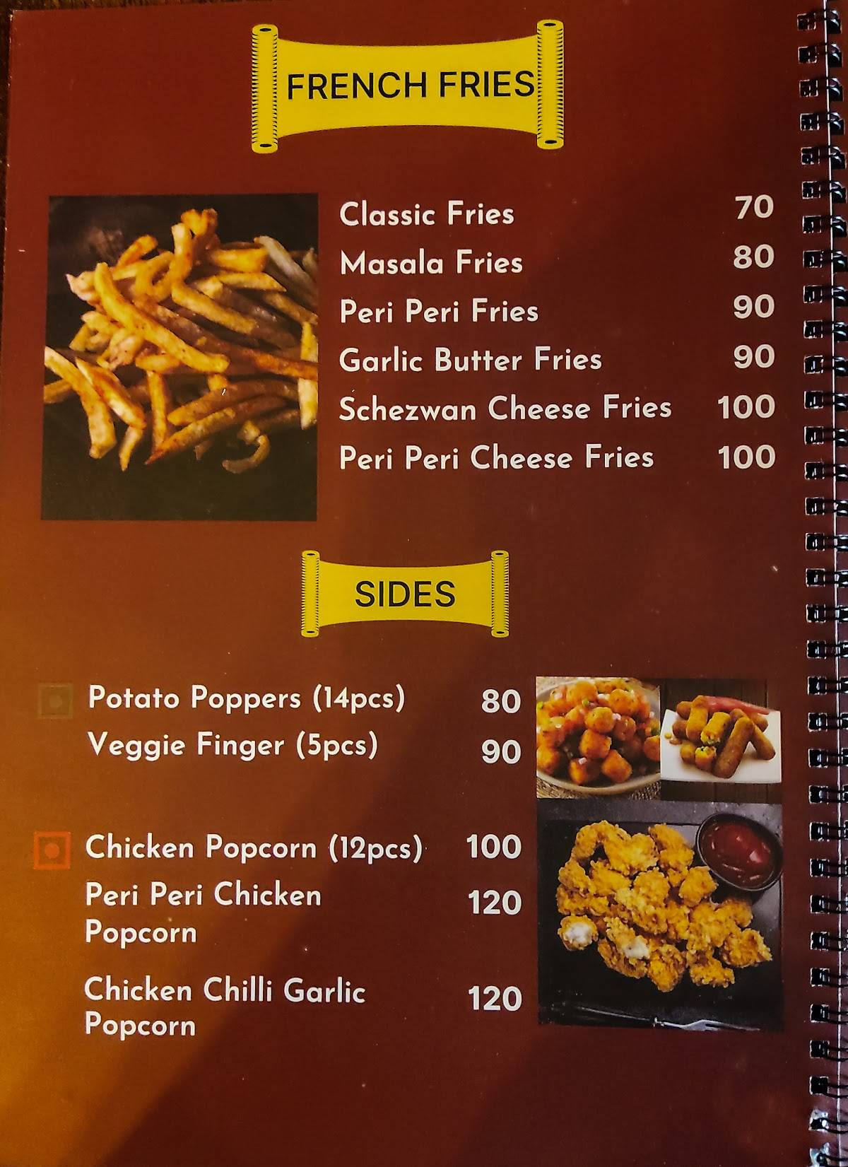 Hangout Café menu
