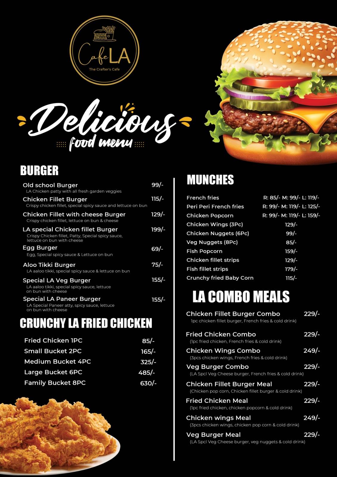 Cafe LA menu