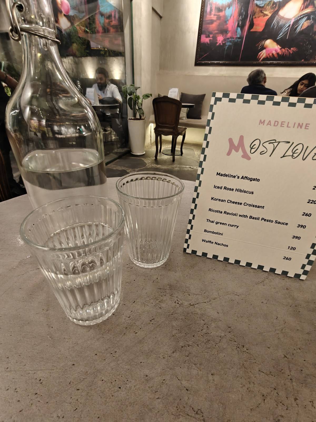 Madéline India menu