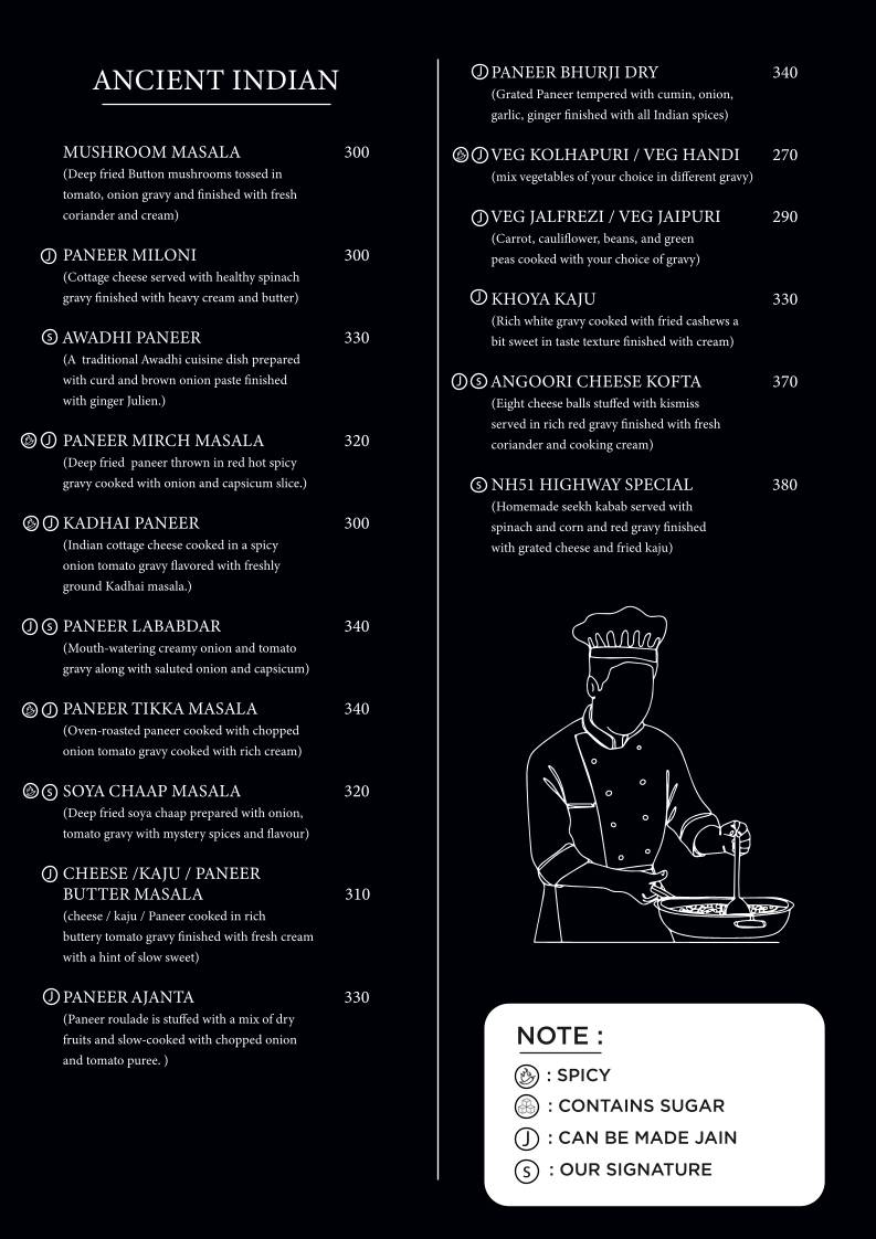 NH51 V cafe menu