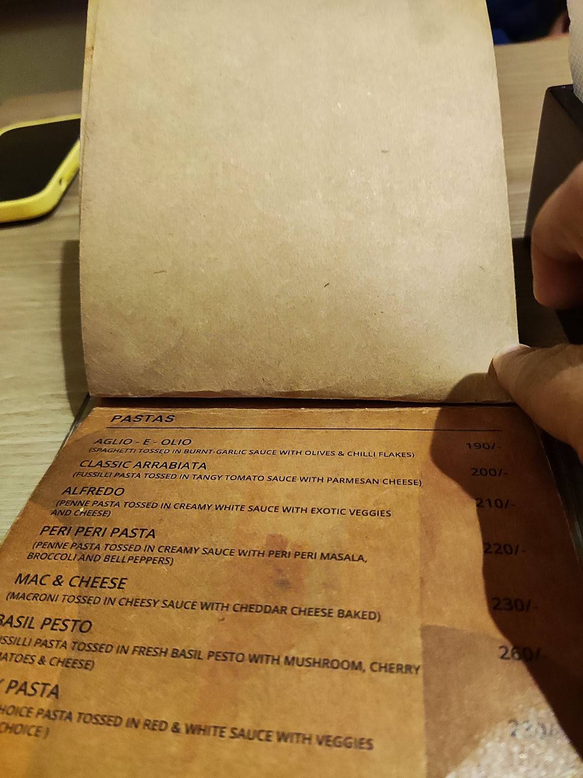 Cafe Nish menu