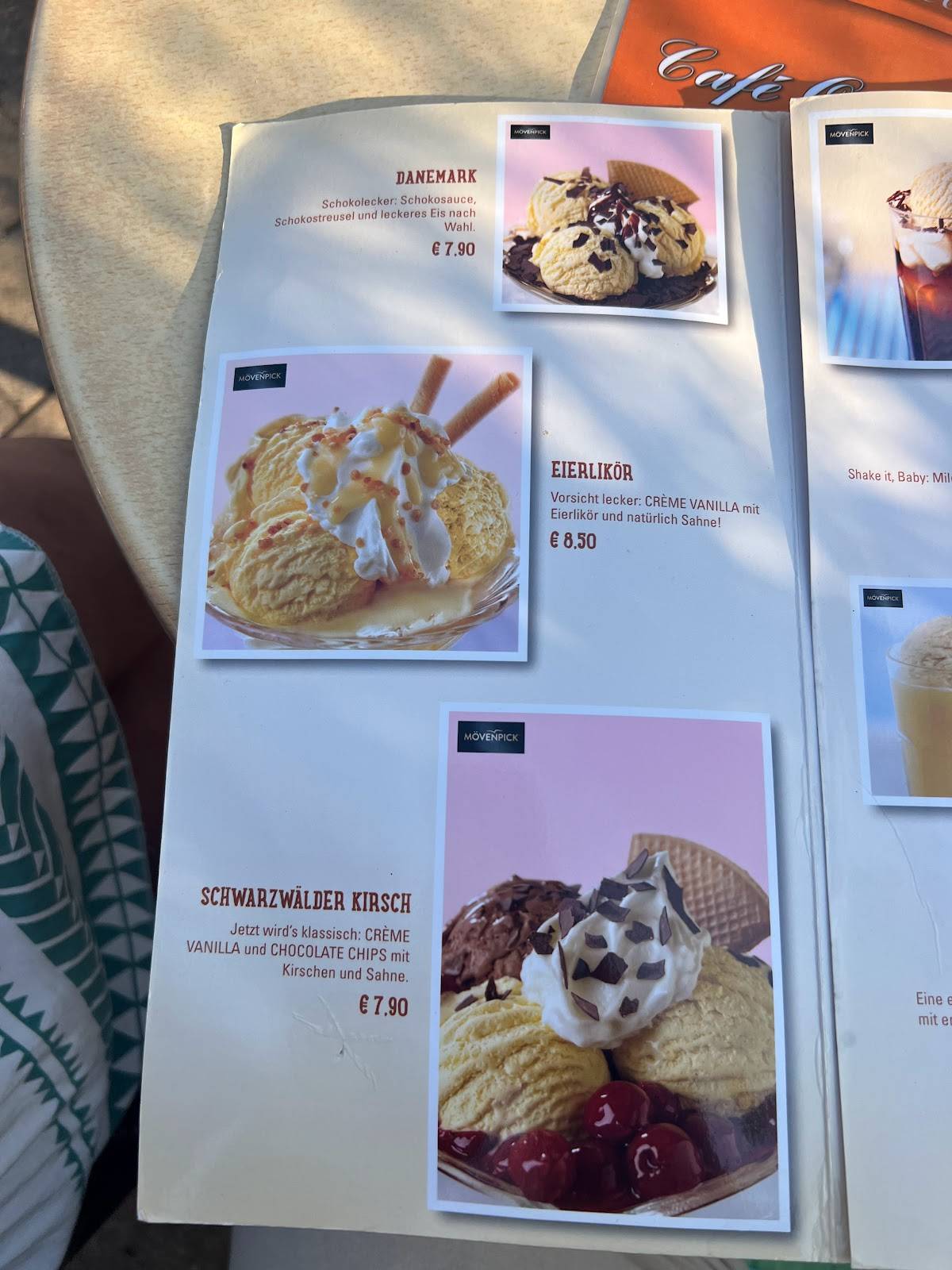 Menu de Café Orth