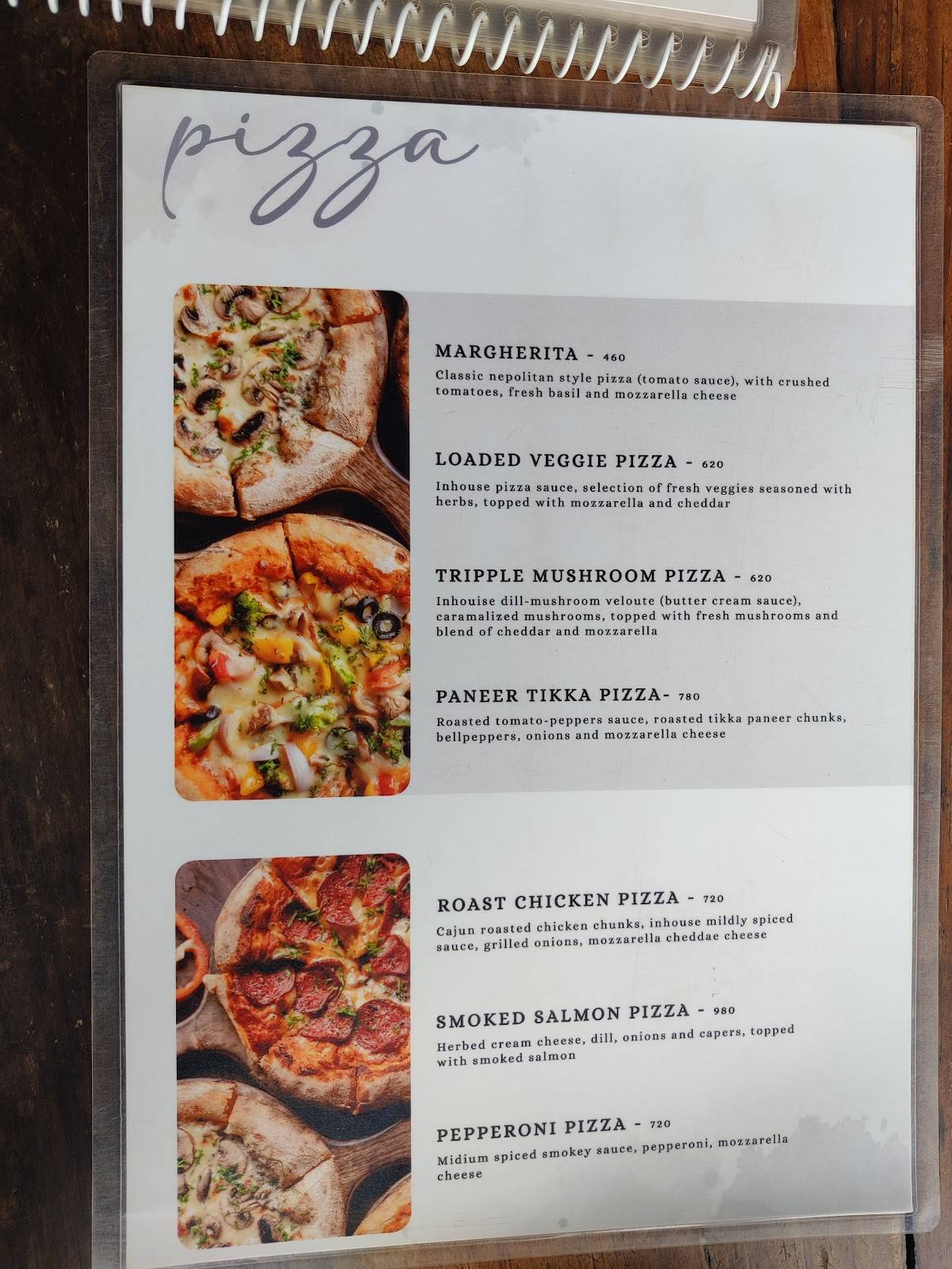 Cafe Osa Goa menu