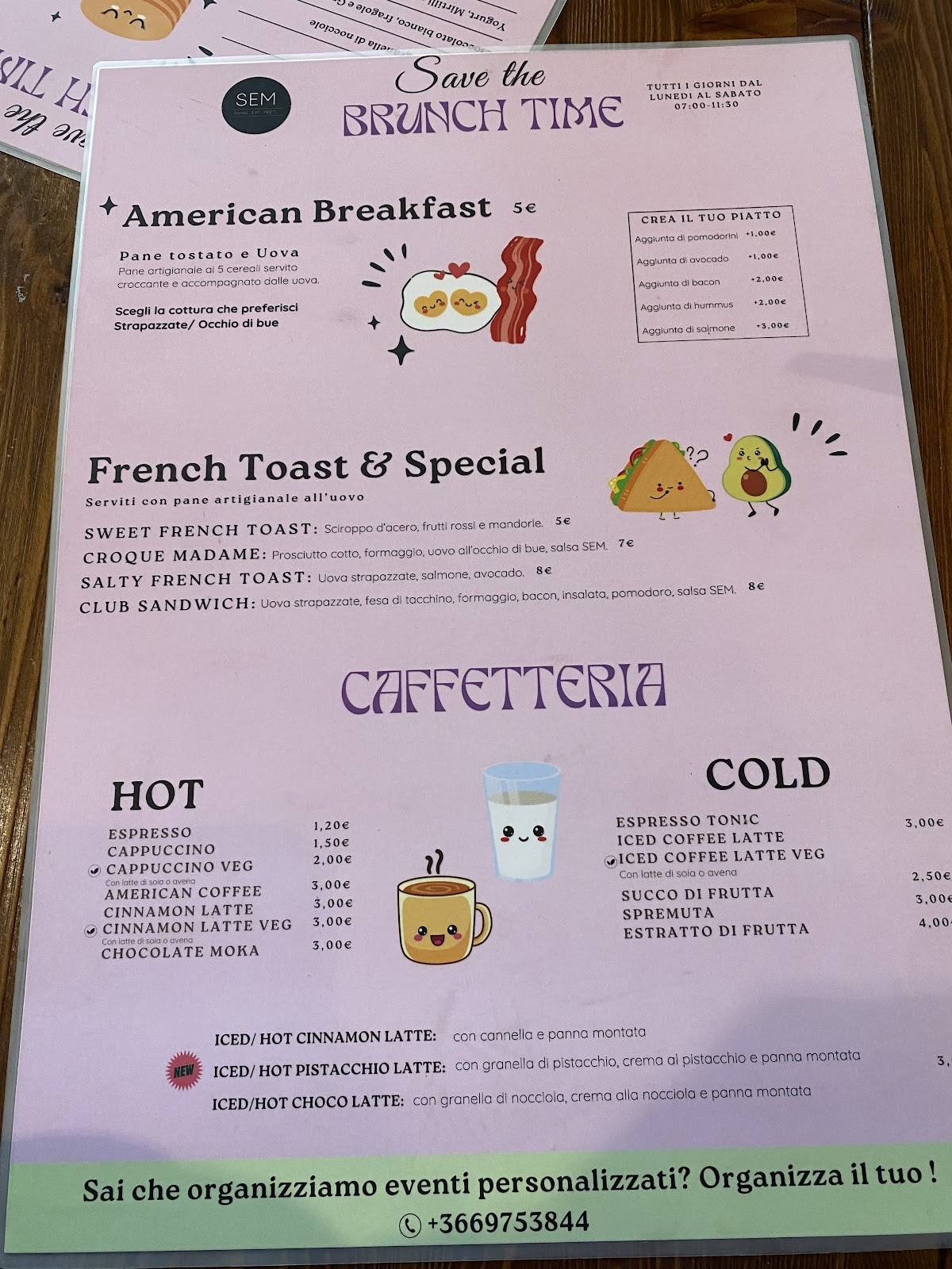 Menu di SEM Share Eat Meet 